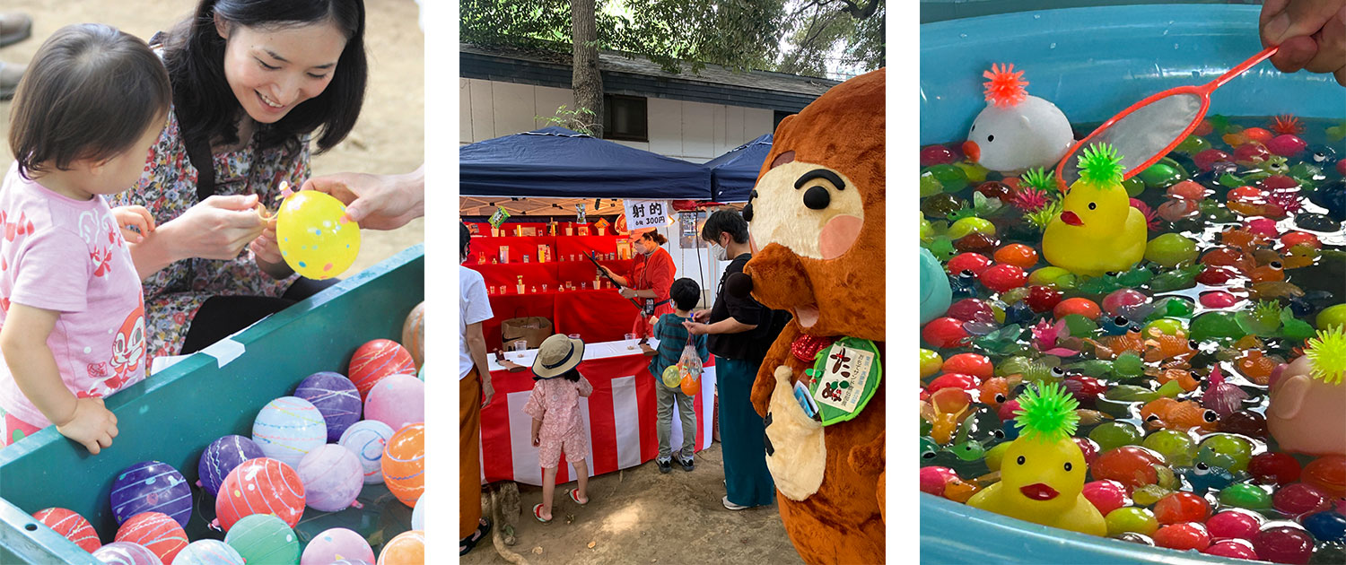 ヨーヨー釣りや射的やスーパーボールすくい